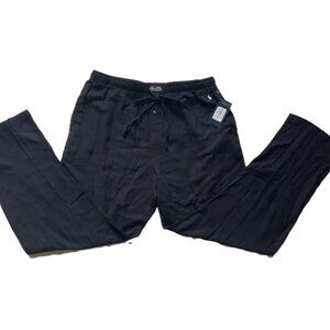 New Men's POLO Ralph Lauren Plaid Fleece Lounge Pajama Pants Black